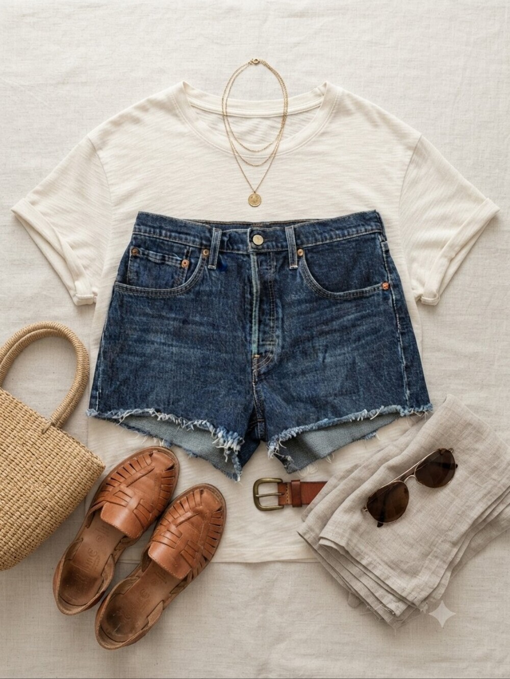 Levis 501 Dark Wash Denim Cut Off Jean Shorts